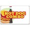 Signmission Hot Dog Combo Banner Heavy Duty 13 Oz Vinyl with Grommets Single Sided B-60 Hot Dog Combo - alternate 1